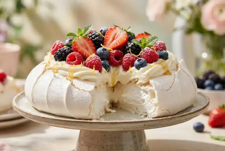 Secrets for the Perfect Spring Berry Pavlova with Mascarpone Cream 3