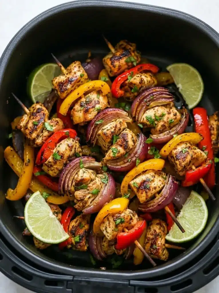 Air Fryer Chicken Fajita Skewers