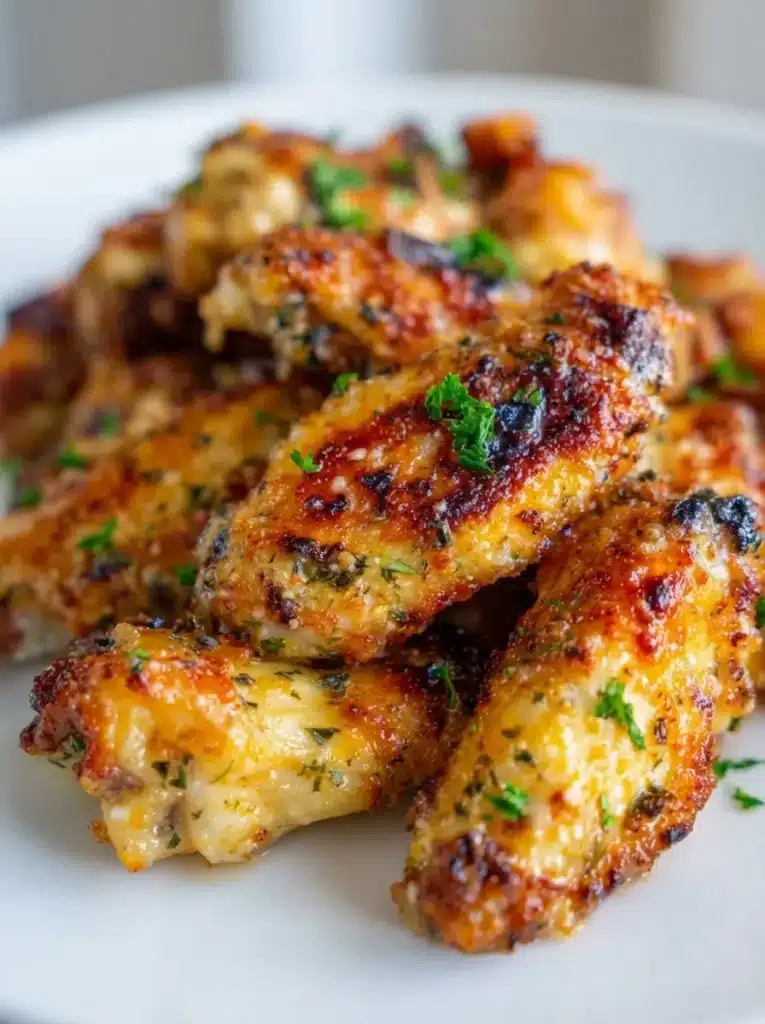Air Fryer Garlic Parmesan Wings