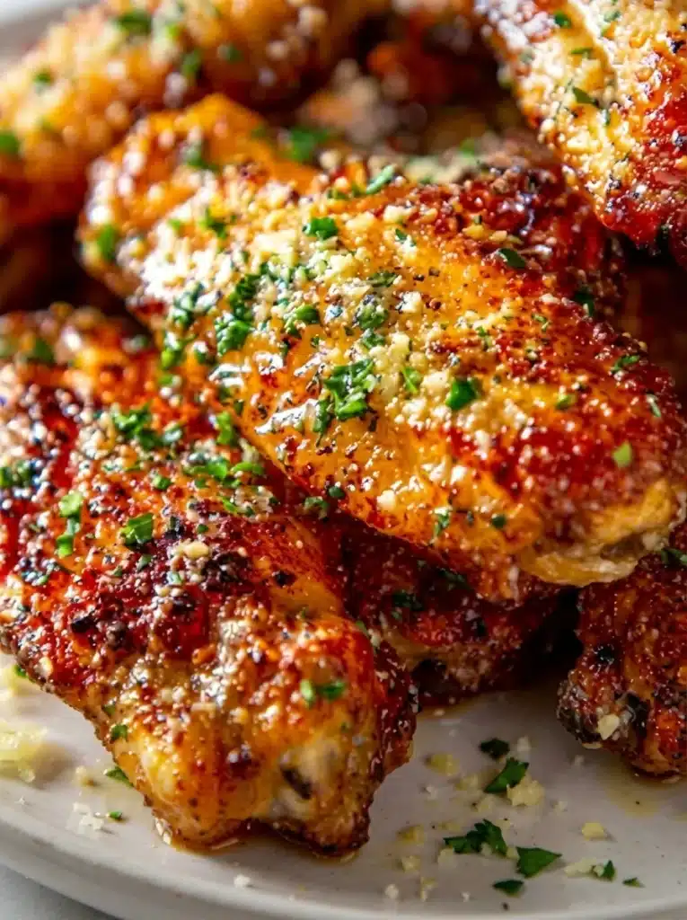 Air Fryer Garlic Parmesan Wings