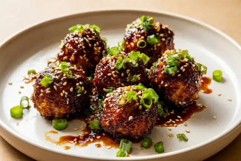 Air Fryer Teriyaki Chicken Meatballs