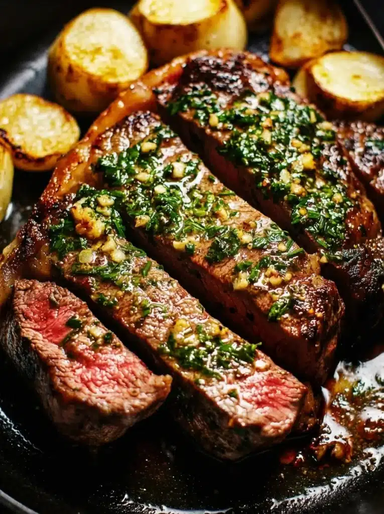 Cast Iron Steak with Herb Butter