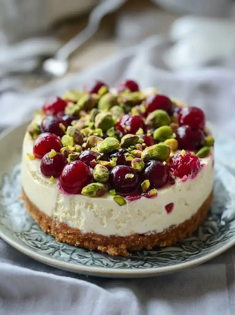 Cherry-Pistachio-Cheesecake-Cups