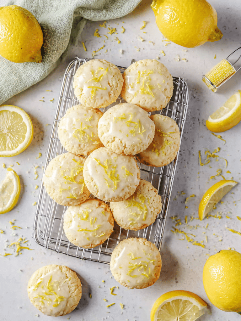 Sugar Cookies with Lemon Glaze