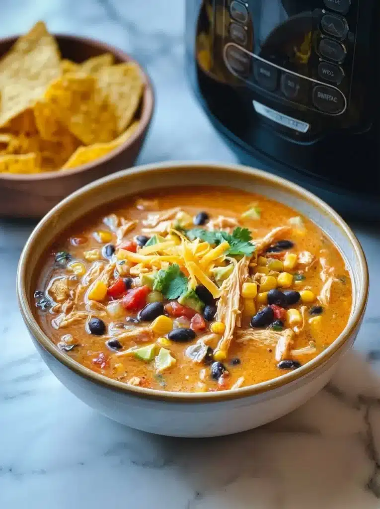 Crockpot Chicken Tortilla Soup