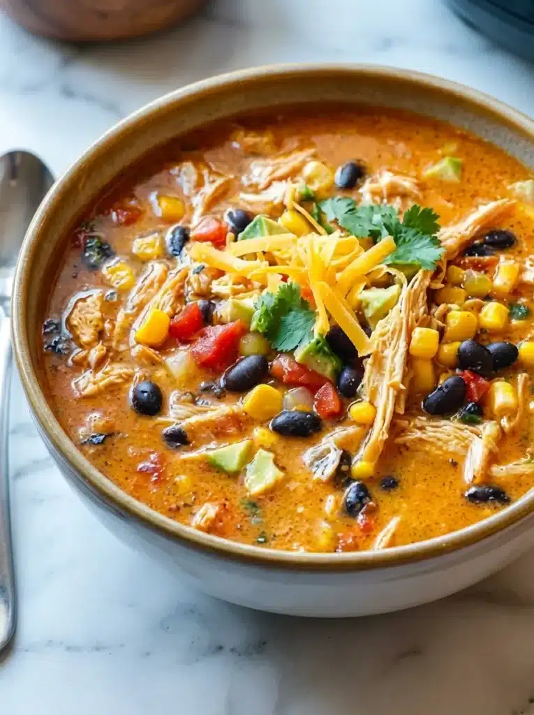 Crockpot Chicken Tortilla Soup