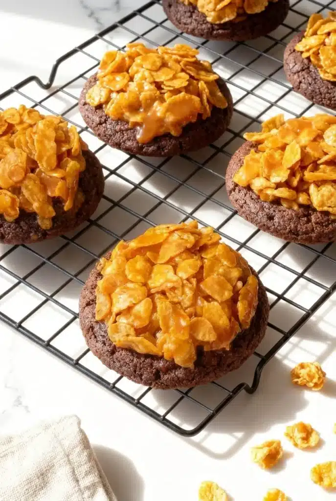 Crunchy Caramel Cornflake Cookies