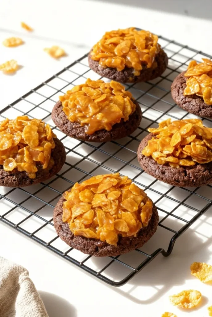 Crunchy Caramel Cornflake Cookies
