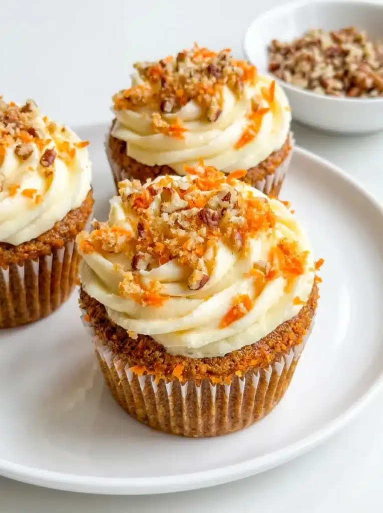 Easter Carrot Cupcakes with Cream Cheese Frosting