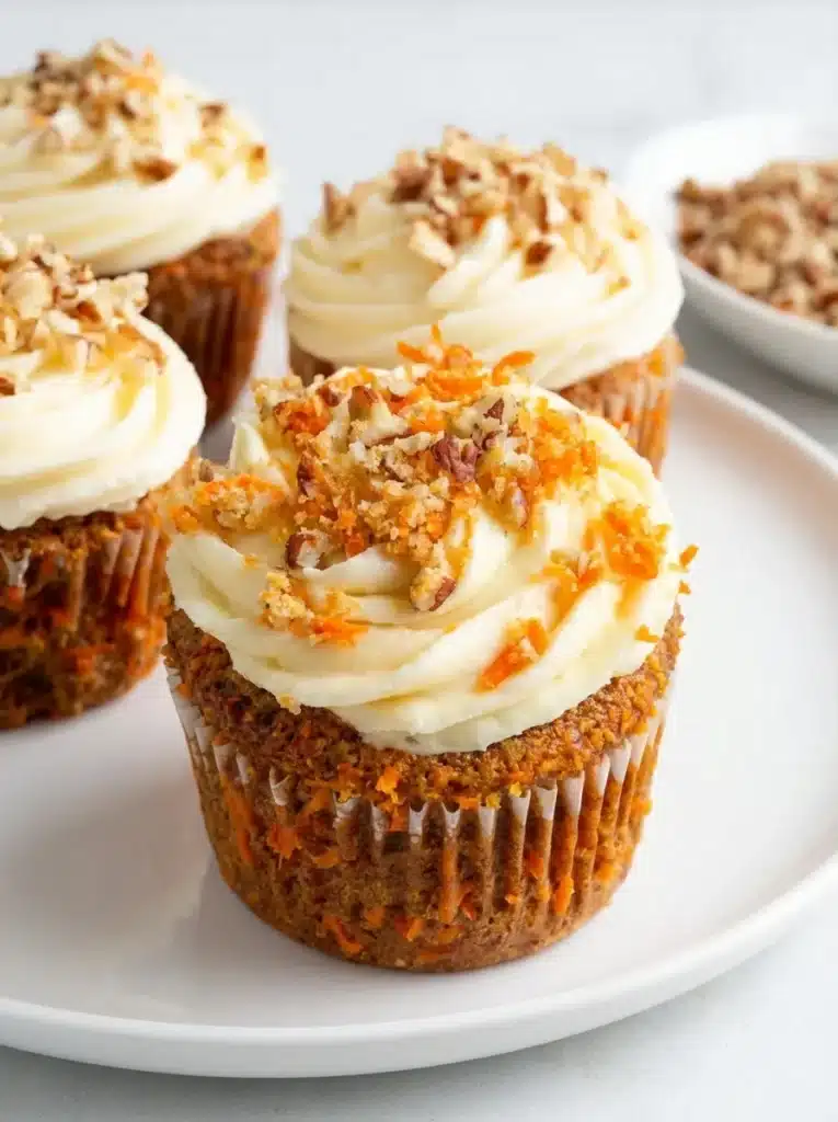 Easter Carrot Cupcakes with Cream Cheese Frosting