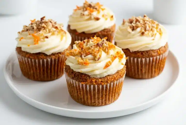 Easter Carrot Cupcakes with Cream Cheese Frosting