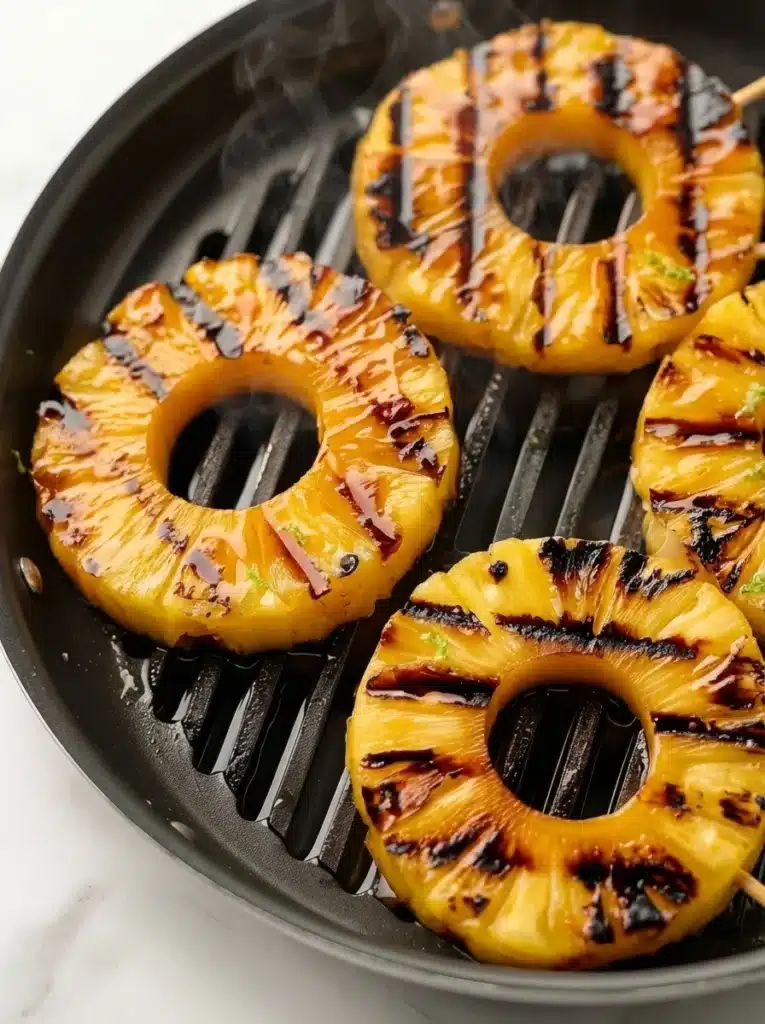 Grilled Honey Lime Pineapple Skewers