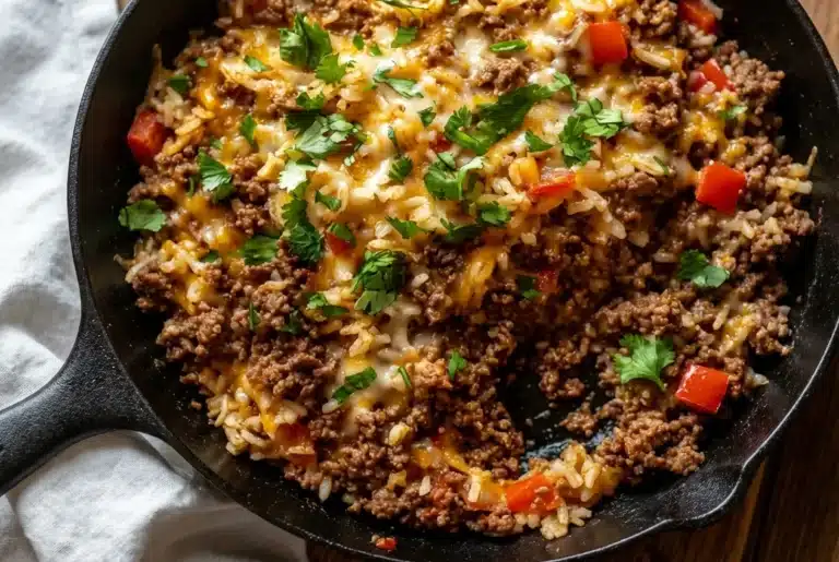 Ground Beef and Rice Skillet