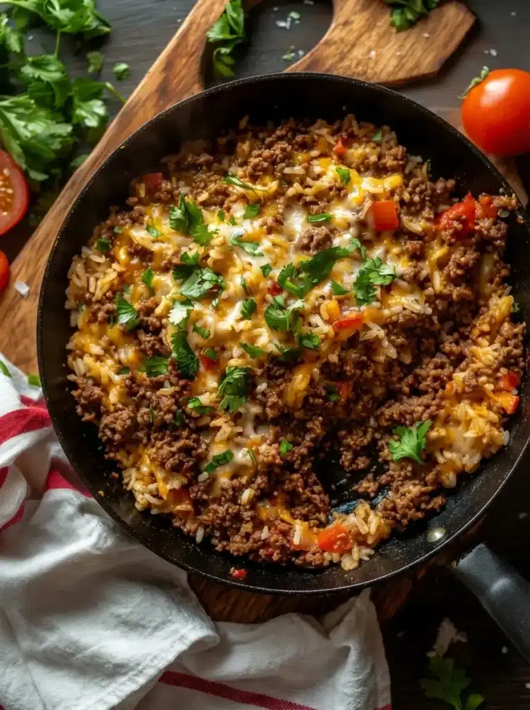 Ground Beef and Rice Skillet
