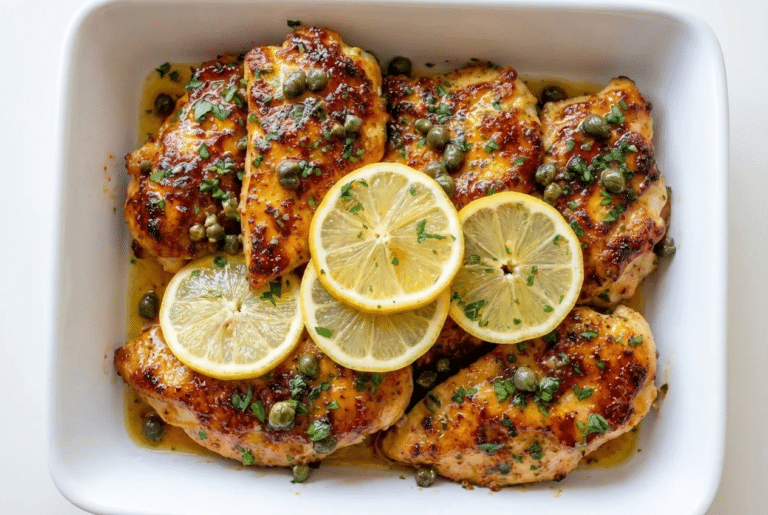 Italian-Baked Lemon Chicken with Capers