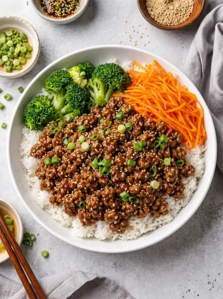Korean Ground Beef Bowl