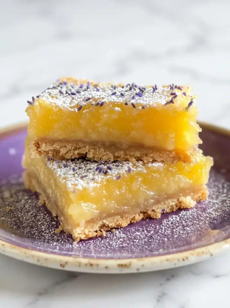 Lavender Lemon Shortbread Bars