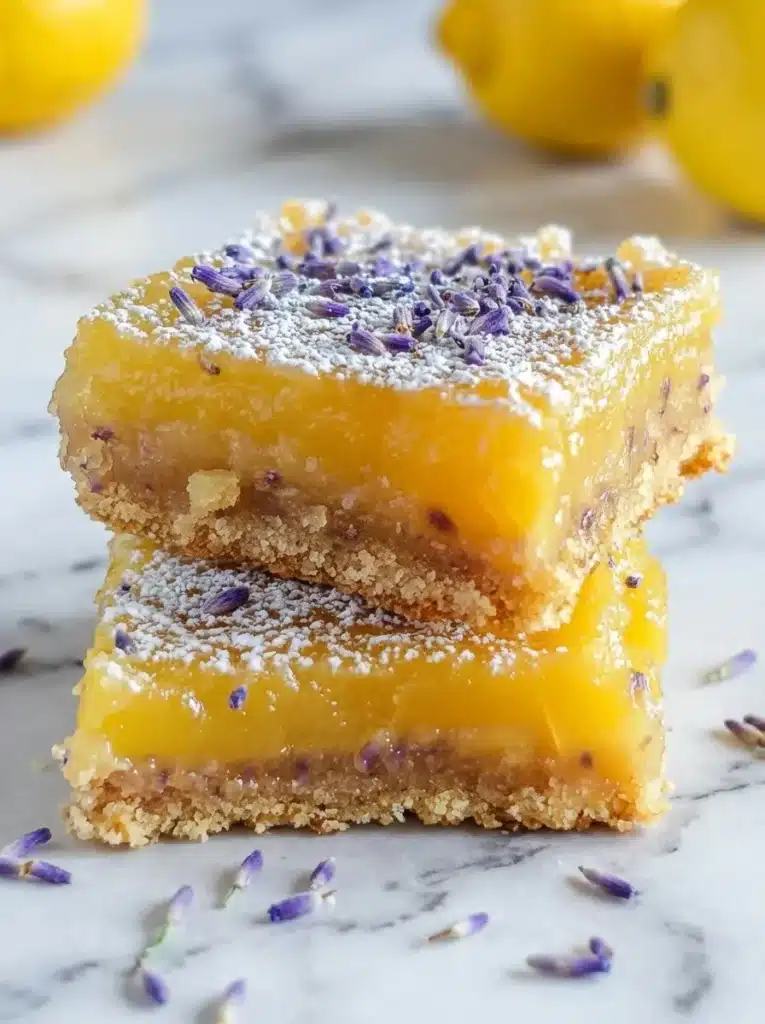 Lavender Lemon Shortbread Bars