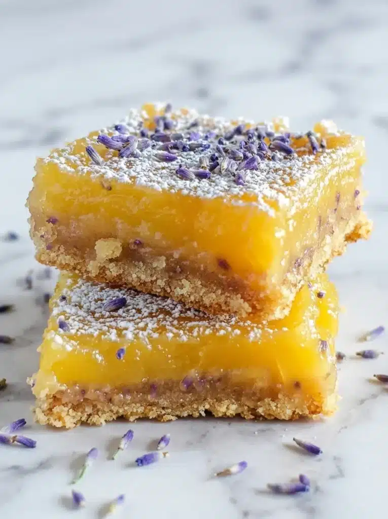 Lavender Lemon Shortbread Bars