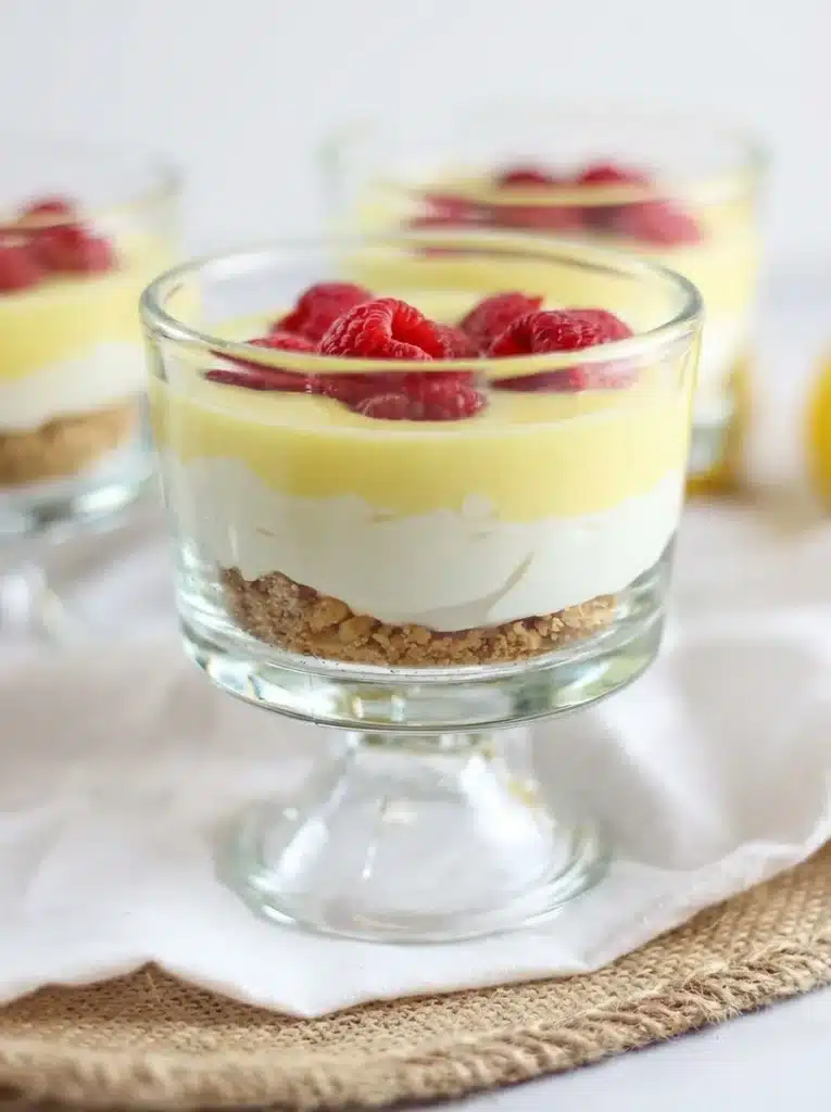 Lemon Raspberry Cheesecake Cups