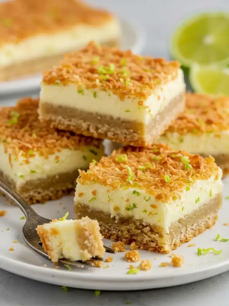 Lime Coconut Bars with Mint Glaze (Spring Dessert)