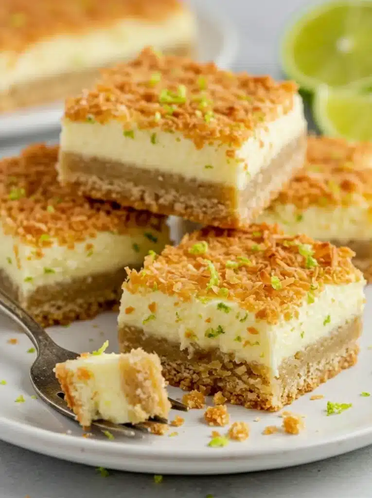Lime Coconut Bars with Mint Glaze (Spring Dessert)