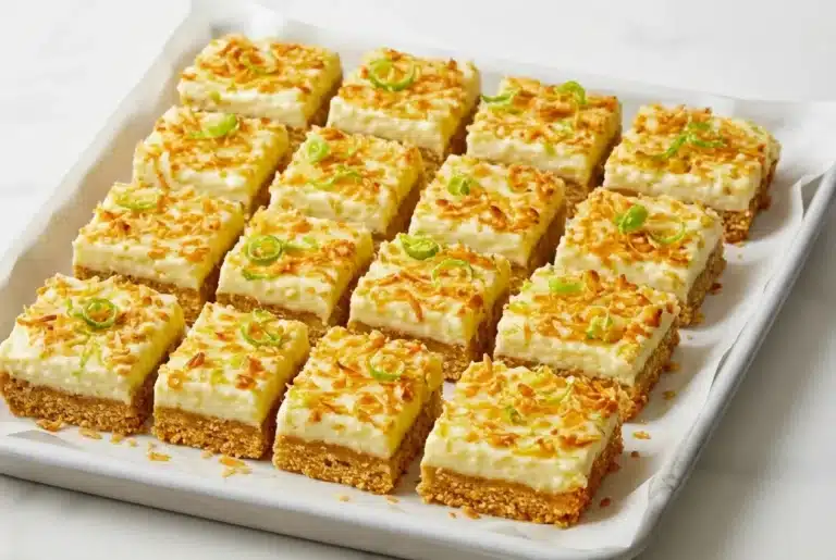Lime Coconut Bars with Mint Glaze (Spring Dessert)