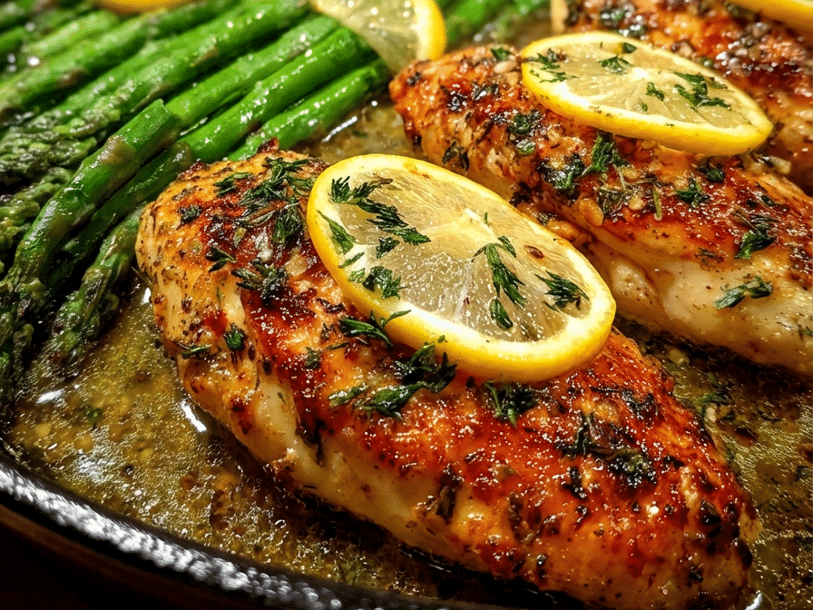 One-Pan Lemon Herb Chicken with Asparagus