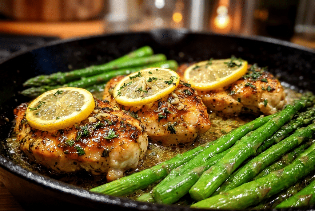 One-Pan Lemon Herb Chicken with Asparagus