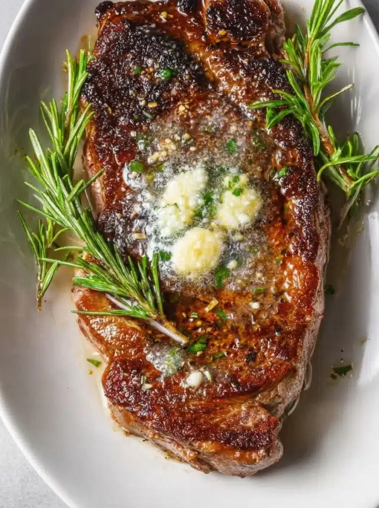 Pan Seared Steak with Garlic Butter