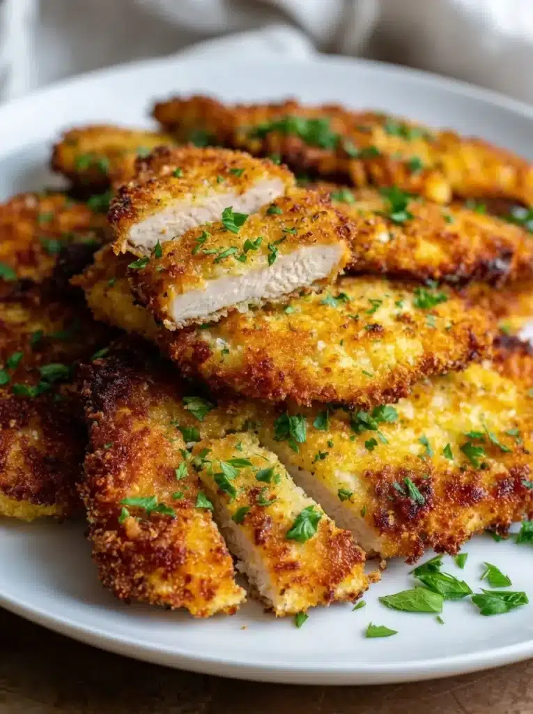 Parmesan Crusted Chicken Cutlets