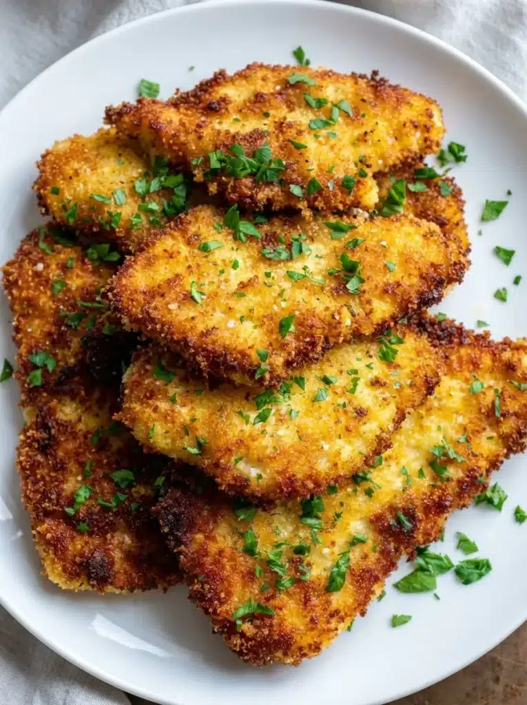 Parmesan Crusted Chicken Cutlets