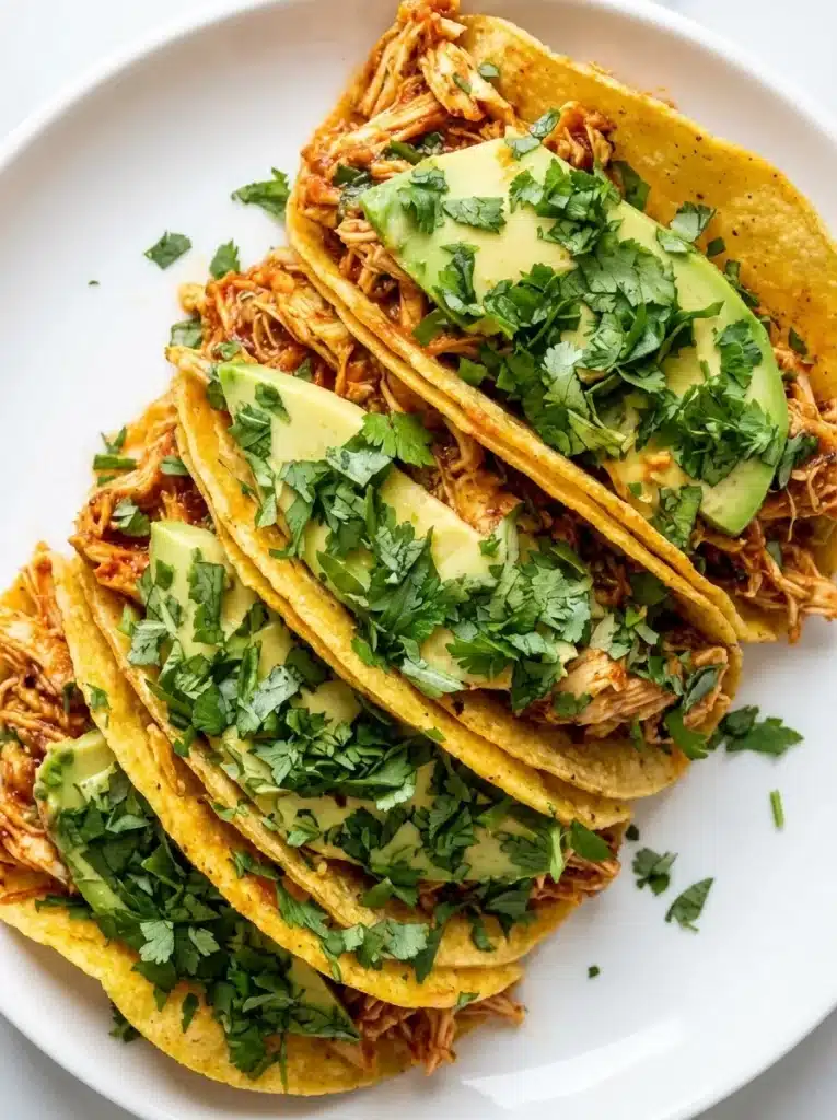 Salsa Verde Chicken Tacos