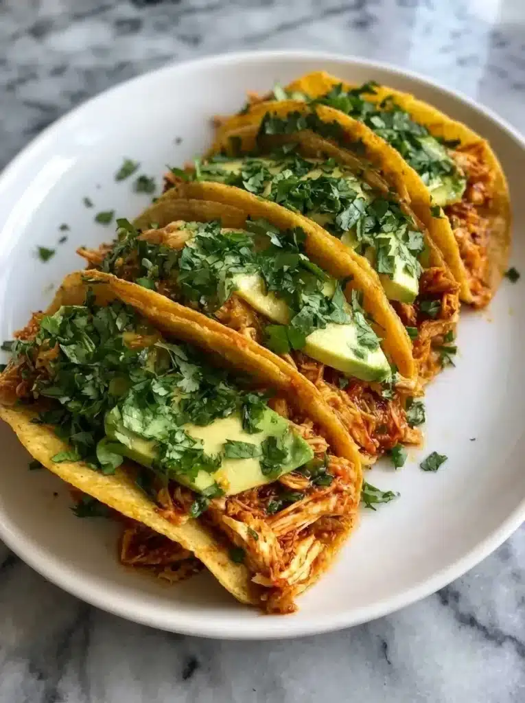 Salsa Verde Chicken Tacos