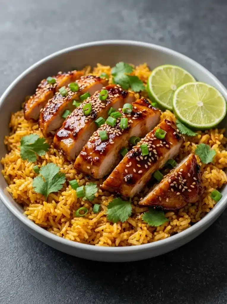 Sesame Chicken and Rice