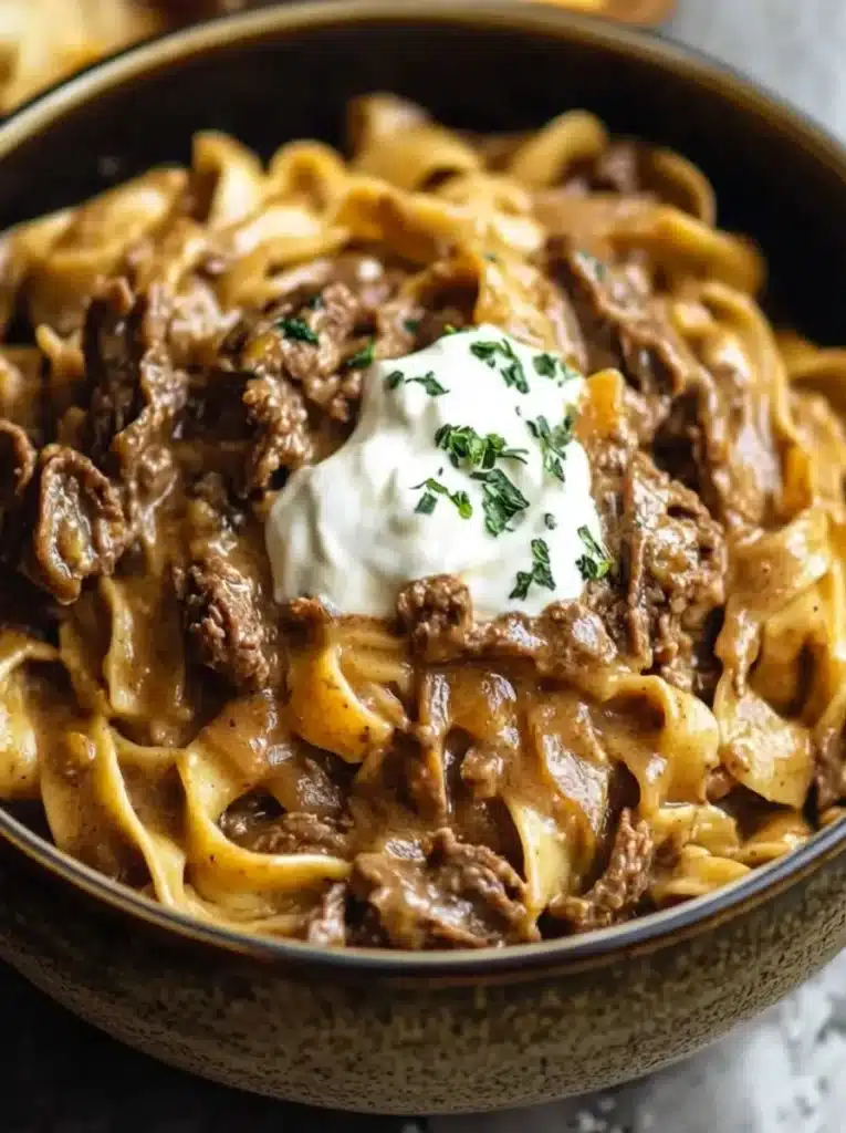 Slow Cooker Beef and Noodles