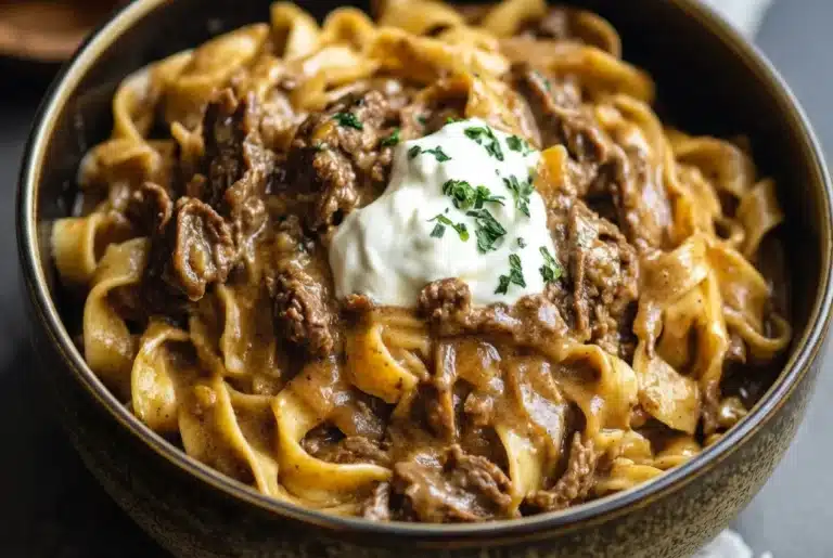 Slow Cooker Beef and Noodles
