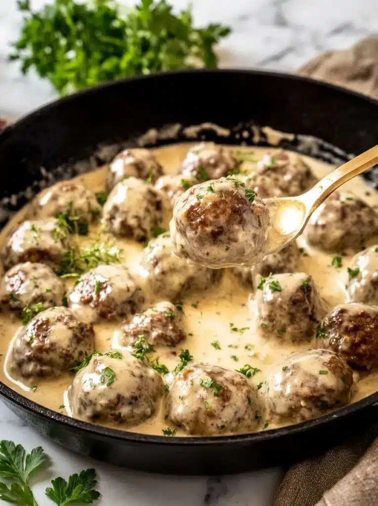 Swedish Meatballs with Cream Sauce