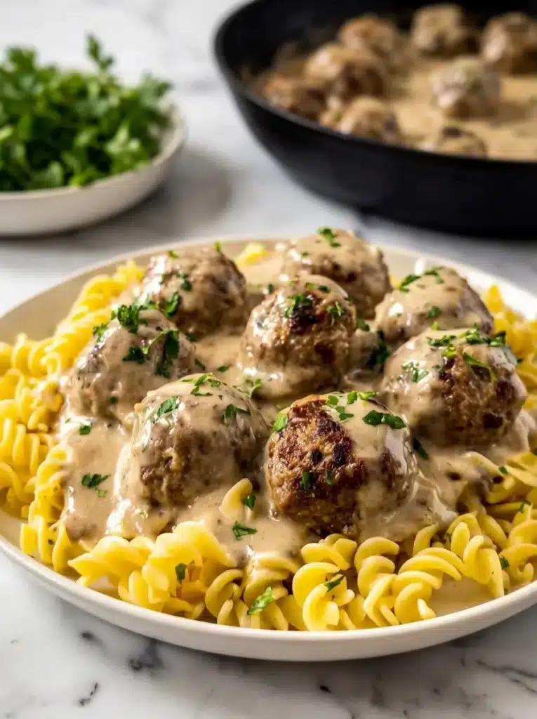 Swedish Meatballs with Cream Sauce