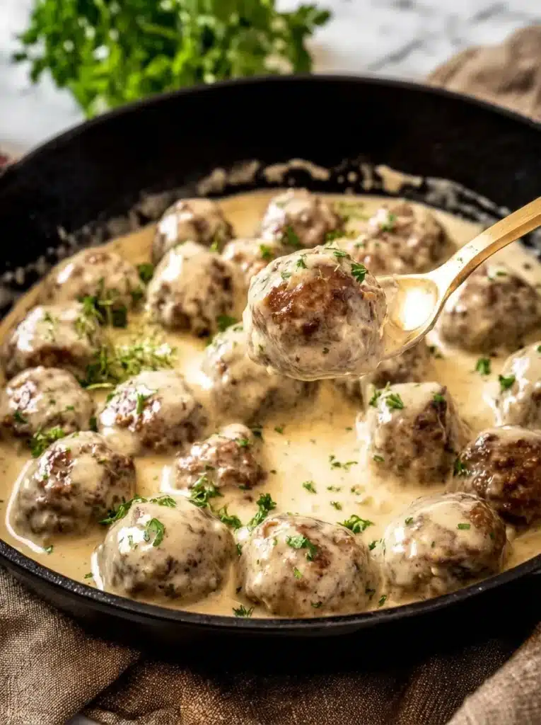 Swedish Meatballs with Cream Sauce