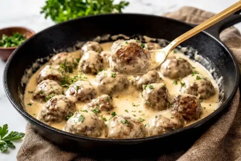 Swedish Meatballs with Cream Sauce