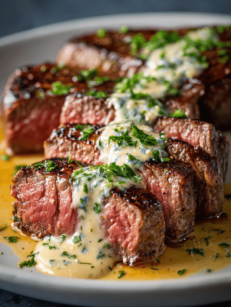 The Ultimate Garlic Butter Steak Recipe with Parmesan Cream Sauce