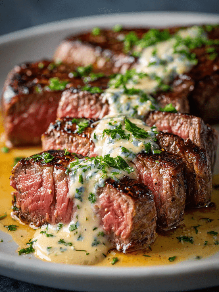 The Ultimate Garlic Butter Steak Recipe with Parmesan Cream Sauce