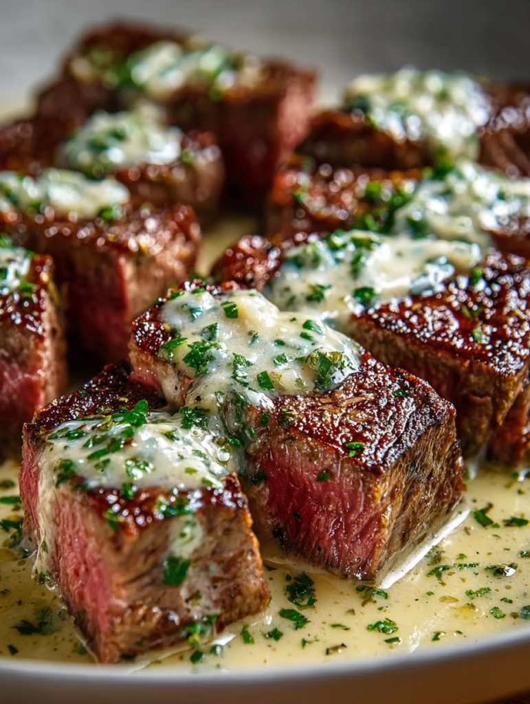 The Ultimate Garlic Butter Steak Recipe with Parmesan Cream Sauce