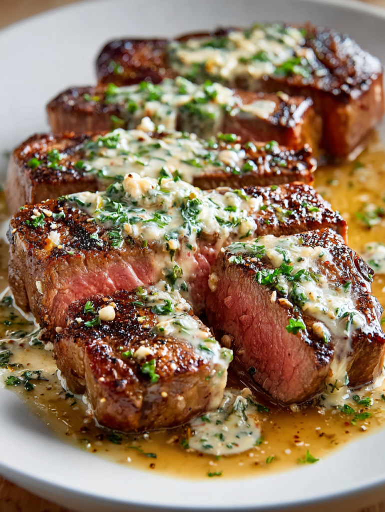 The Ultimate Garlic Butter Steak Recipe with Parmesan Cream Sauce