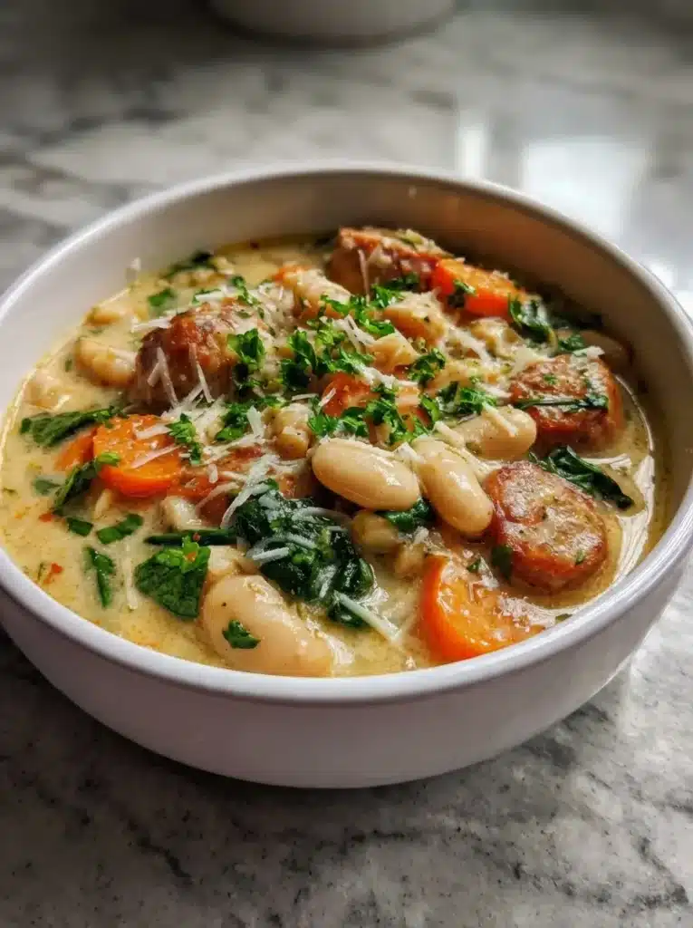 Tuscan White Bean Chicken Stew