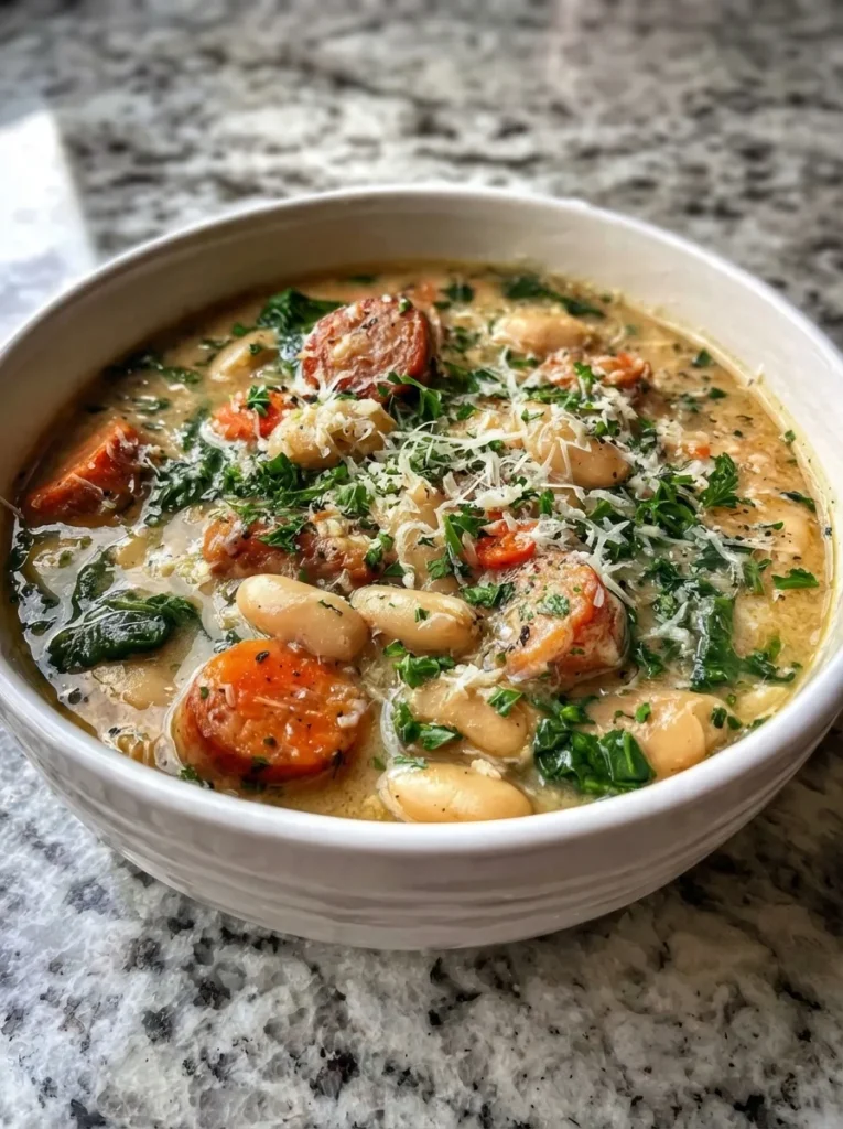 Tuscan White Bean Chicken Stew