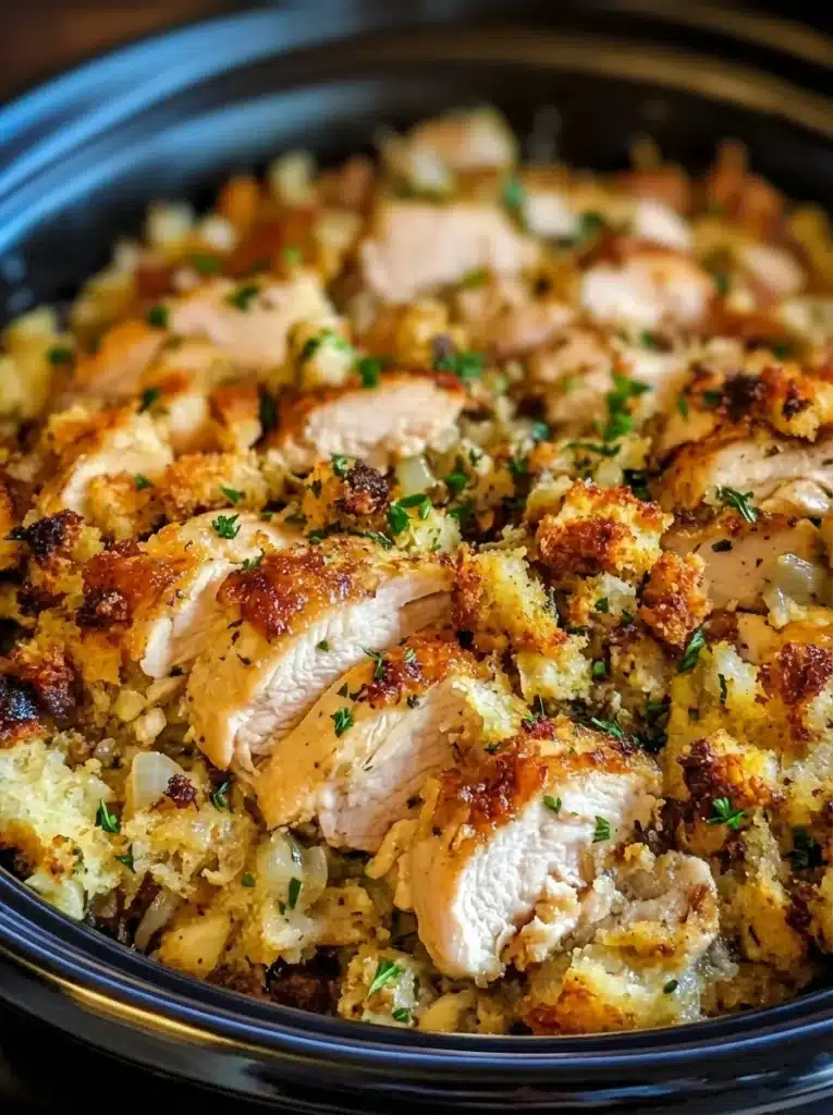 crockpot chicken and stuffing recipe