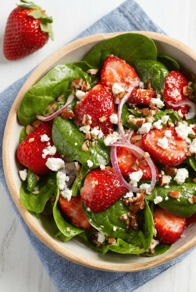 Strawberry Spinach Salad Recipe side